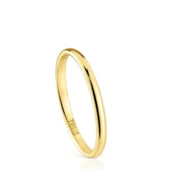 Anel aliança de casamento em ouro meia cana 2 mm TOUS Alianças