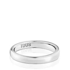 Anel aliança de casamento em ouro branco 3 mm TOUS Alianças