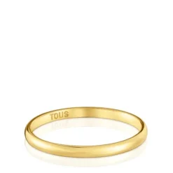 Anel aliança de casamento em ouro meia cana 2 mm TOUS Alianças
