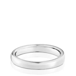 Anel aliança de casamento em ouro branco 3 mm TOUS Alianças