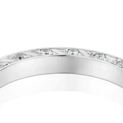 Anel aliança de casamento em ouro branco e diamantes 2,5 mm TOUS Alianças