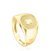 Anel carimbo em ouro Oursin