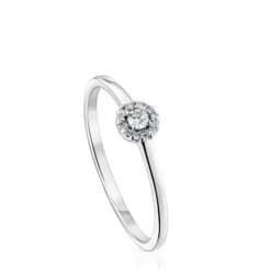 Anel pequeno em ouro branco e diamantes Les Classiques