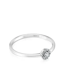 Anel pequeno em ouro branco e diamantes Les Classiques
