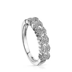 Anel Puppies em Ouro branco com Diamantes