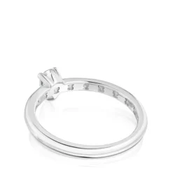 Anel solitário em platina com diamante corte pera criado em laboratório Les Classiques LGD