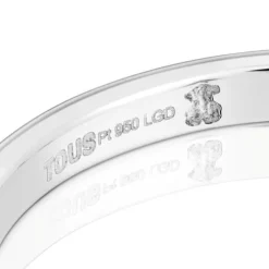 Anel solitário em platina com diamante corte esmeralda criado em laboratório Les Classiques LGD