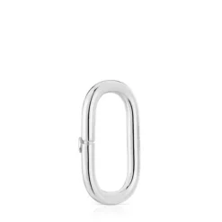 Argola grande em prata Hold Oval