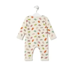 Babygrow de bebé com Ursos multicolor cor crua