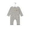 Babygrow de bebé às riscas Black cor crua