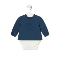 Body com jersey de bebé Trend azul marinho