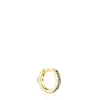 Brinco argola TOUS Basics em ouro, safiras azuis e diamante