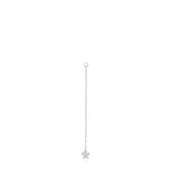 Brinco solto comprido estrela em ouro branco com diamantes TOUS Grain