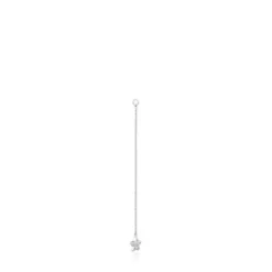 Brinco solto comprido estrela em ouro branco com diamantes TOUS Grain