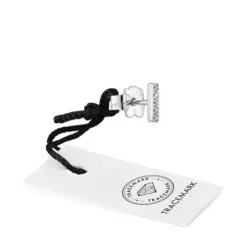 Brinco solto pequeno tira em ouro branco com diamantes TOUS Grain