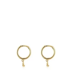 Brincos argola em ouro e motivo de urso Bold Bear