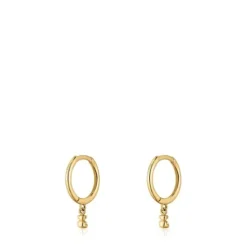 Brincos argola em ouro e motivo de urso Bold Bear