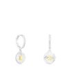 Brincos argola em prata e prata vermeil urso Iris Motif