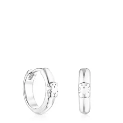 Brincos argola TOUS Basics urso em Prata