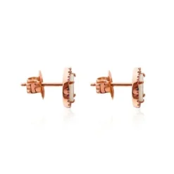 Brincos Camille em Prata Vermeil rosa com Madrepérola e Safira multicolor