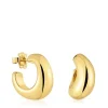 Brincos de argola banhados a ouro de 18 K sobre prata Galia Basics