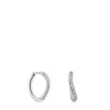 Brincos de argola em ouro branco e diamantes New Hav