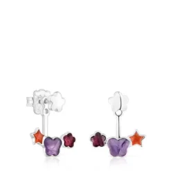 Brincos em prata e pedras preciosas Bold Motif