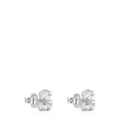 Brincos em prata urso Bold Motif