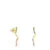 Brincos espiral em ouro e pedras preciosas TOUS St Tropez