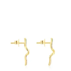 Brincos espiral em ouro e pedras preciosas TOUS St Tropez