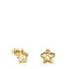 Brincos estrela banhados a ouro de 18 K sobre prata Bickie