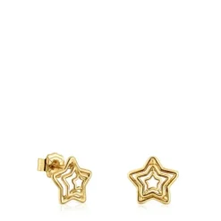 Brincos estrela banhados a ouro de 18 K sobre prata Bickie