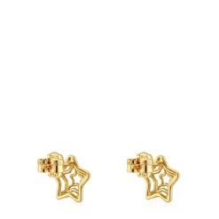 Brincos estrela banhados a ouro de 18 K sobre prata Bickie