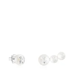 Brincos Icon Pearl em Prata e Pérola
