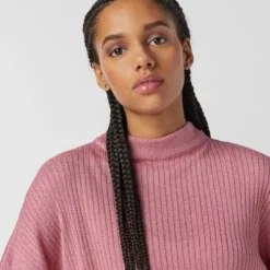 Brincos Motif cruz em Prata Vermeil rosa com Espinélios