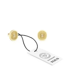 Brincos Oursin em ouro com diamantes de 0,02 ct