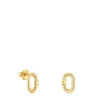 Brincos pequenos em ouro 10 mm Hold Oval