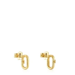 Brincos pequenos em ouro 10 mm Hold Oval