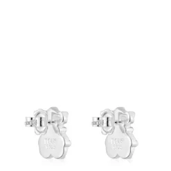 Brincos pequenos urso em prata TOUS Grain