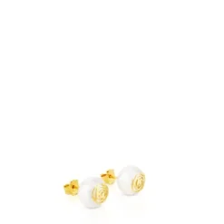 Brincos Rosa d'Abril em Ouro