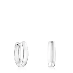 Brincos TOUS Basics oval em Prata