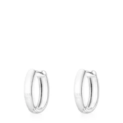 Brincos TOUS Basics oval em Prata
