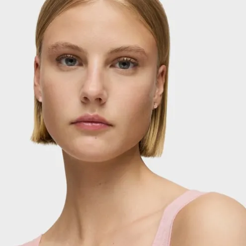 Brincos TOUS Color em Prata com Quartzo rosa