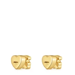 Brincos urso banhados a ouro de 18 K sobre prata e diamantes TOUS 1950