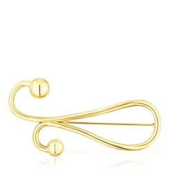 Broche Plump em prata vermeil