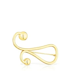 Broche Plump em prata vermeil