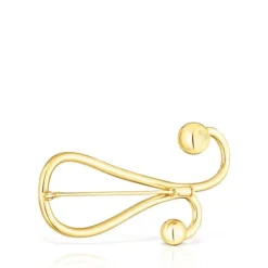 Broche Plump em prata vermeil