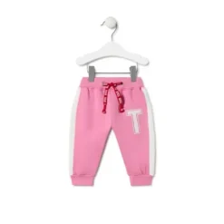 Calças desportivas Casual cor-de-rosa