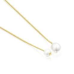 Colar aberto Gloss em Prata vermeil e Pérolas