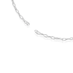 Colar curto em prata Hold Oval